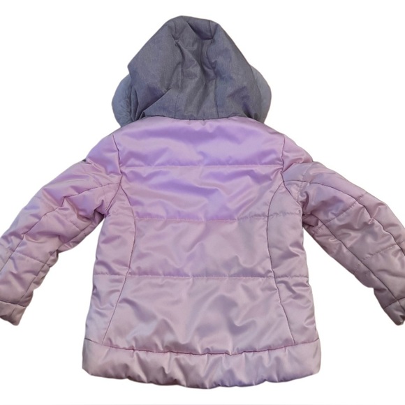 Toddler Girls Size 5, Pink and Gray Hooded Zippered Jacket - Picture 2 of 6